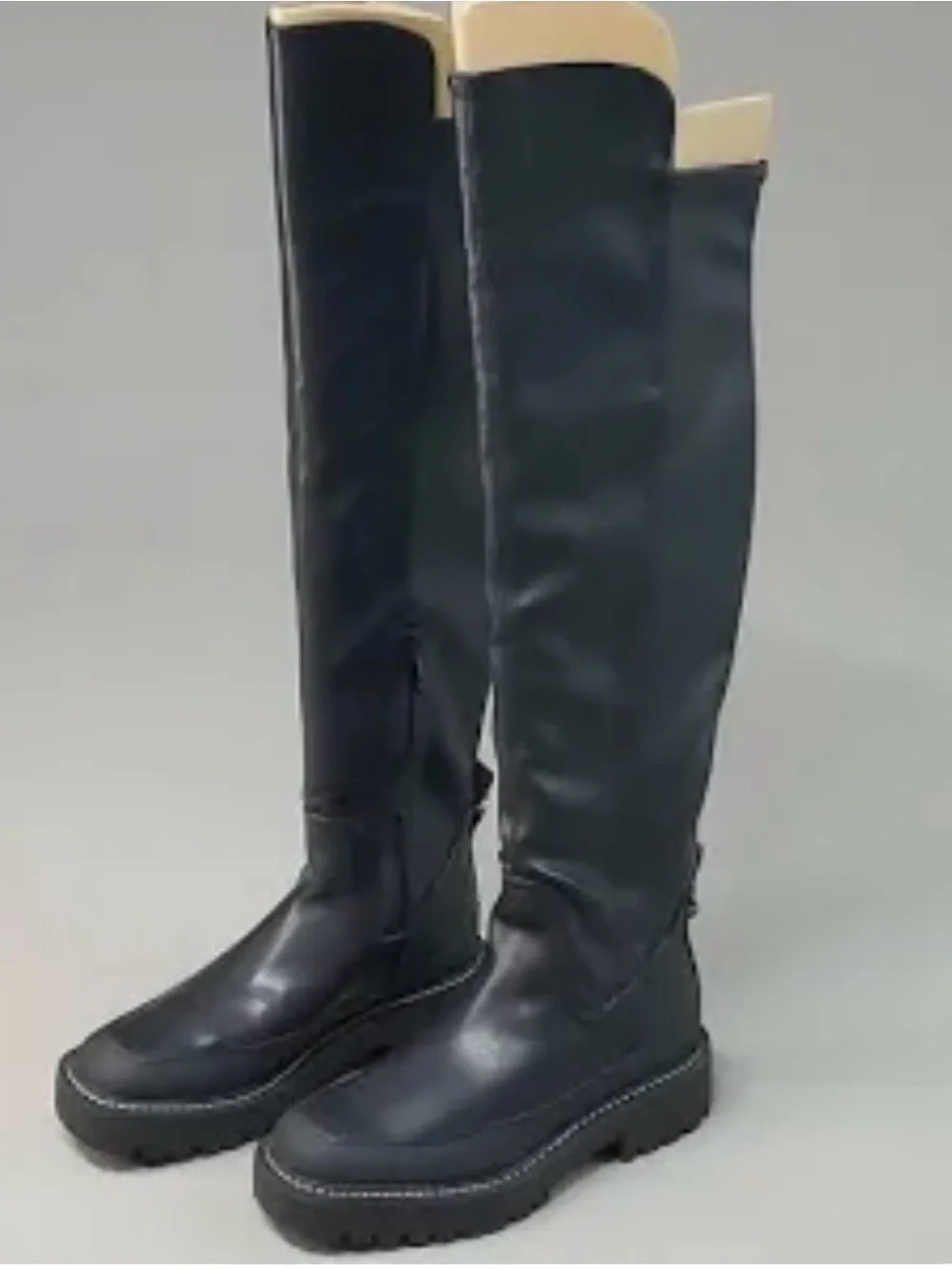 SAM EDELMAN  Le Rue Black over-the-Knee Platform  Boots Sz:8 1/2